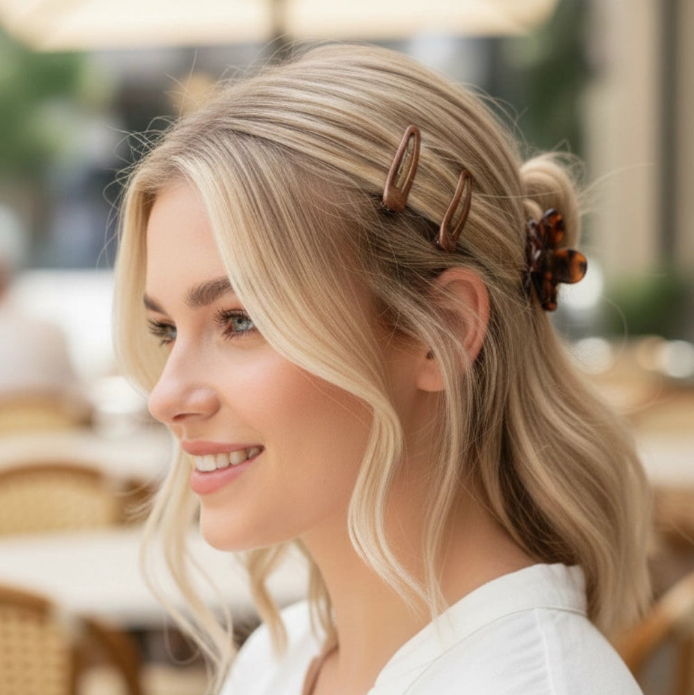 The Essential 'Autumn Hues' Hair Accessory Set (Clips, Claw, & Elastics)