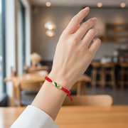 Red String San Judas Tadeo Bracelet - Adjustable Braided Protection & Good Luck Bracelet (12-Piece Pack)