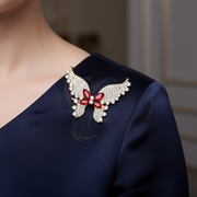 Exquisite Crystal Butterfly Brooch Pin – Rhinestone Gemstone Fashion Accessory (RBC-0142R9)