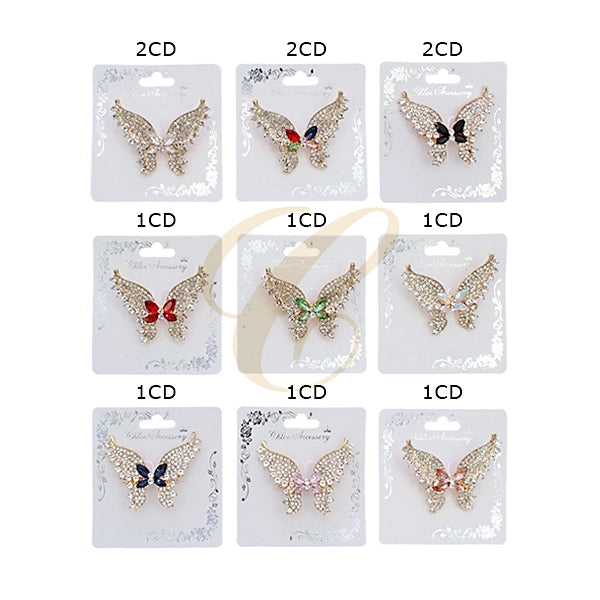 Exquisite Crystal Butterfly Brooch Pin – Rhinestone Gemstone Fashion Accessory (RBC-0142R9)
