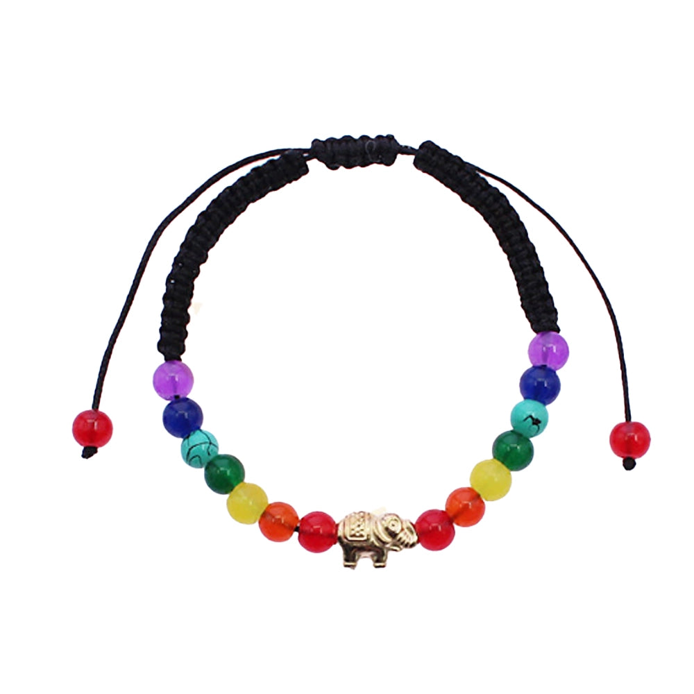Balance Your Energy with Our Elephant Chakra Bracelet Set!