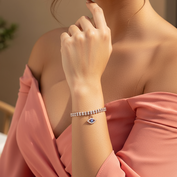 Dazzling Evil Eye Protection Bracelet