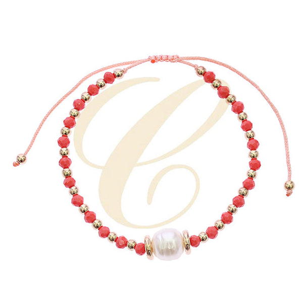 Pearl & Crystal Bead Bracelet Set (12-Pack) - Adjustable & Stackable