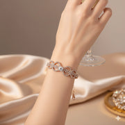 Red Carpet Ready! Rhinestone Pave Bow Cuff in Gold and Silver Tone Fashion Bracelet