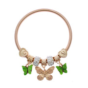Whimsical Butterfly Charm Bangle