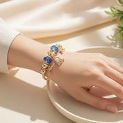 Ocean Dolphin Charm Bracelet - Gold and Silver Tone (RBT-2050R6)