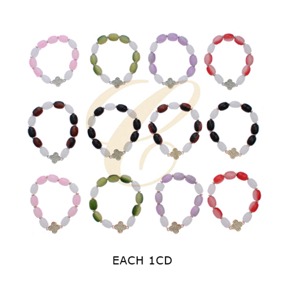 Elegant Oval Beaded Bracelet