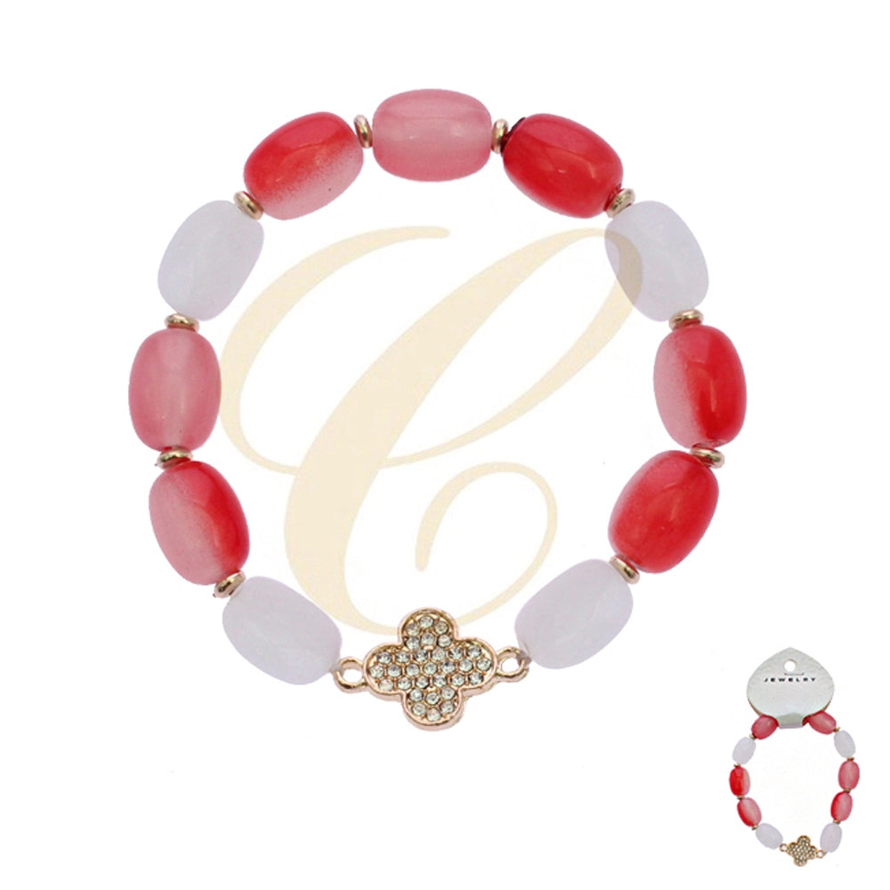 Elegant Oval Beaded Bracelet