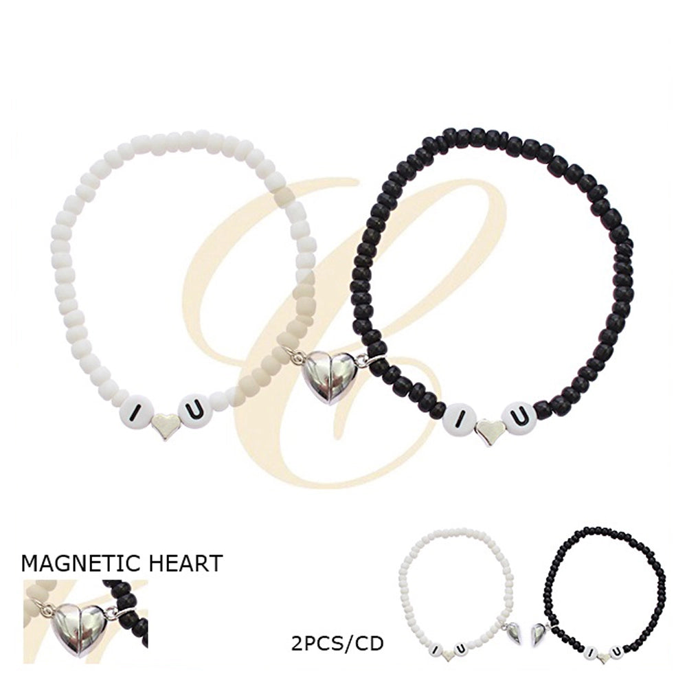 Magnetic Heart "You and Me" Couple Bracelets