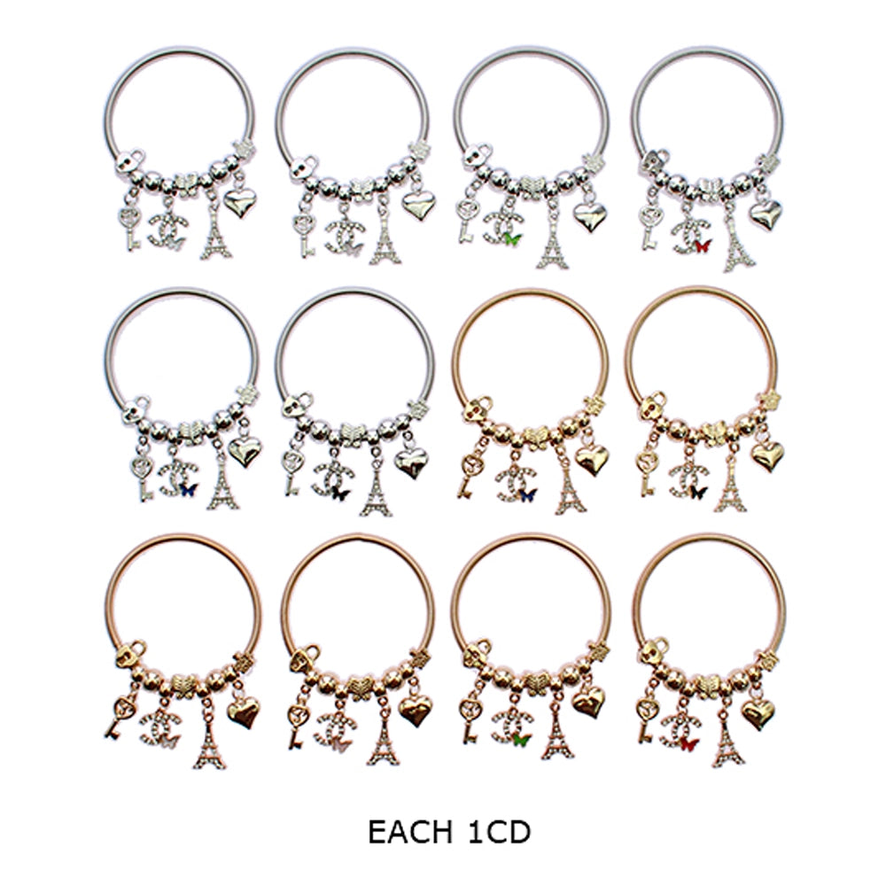 Parisian Chic Charm Expansion Bracelet (RBT-2333R6)