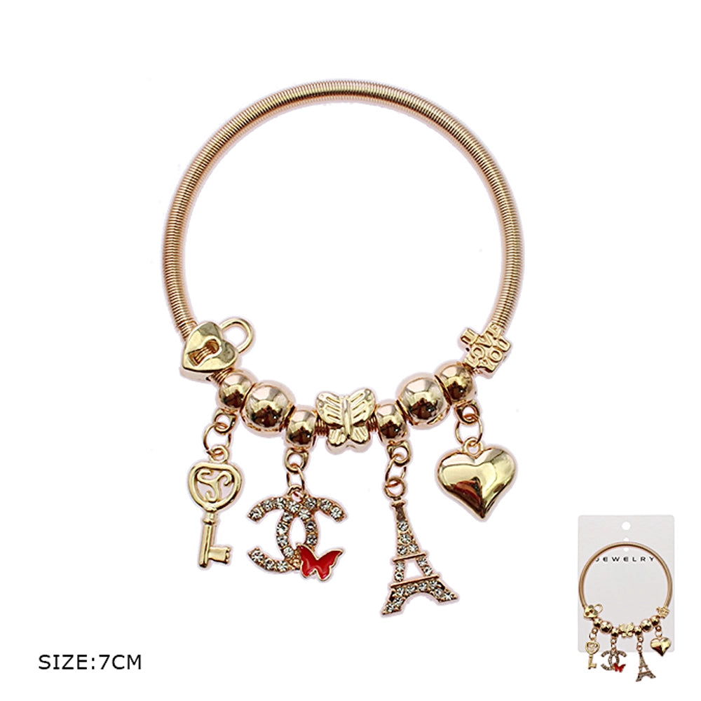 Parisian Chic Charm Expansion Bracelet (RBT-2333R6)