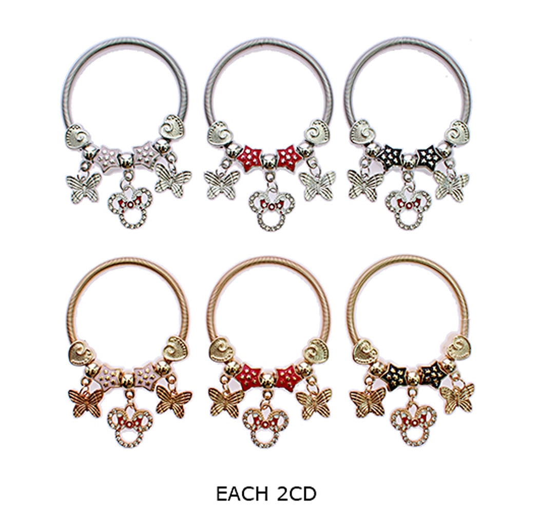 Sparkling Kids' Charm Bracelet – Minnie & Butterfly Collection RBT-2378R