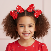 Polka Dot Mouse Ear Hair Bow Clips – Cute Disney-Style Bow Set for Girls & Toddlers (RBW-0334R3)