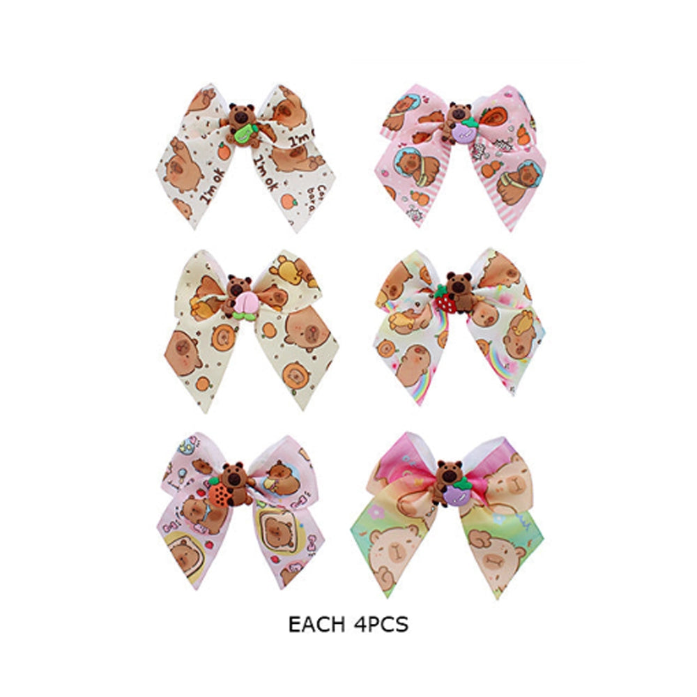 Sweet Strawberry Bear 9cm Hair Bow Clip
