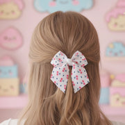Classic Cherry Print 9.5cm Hair Bow Clip