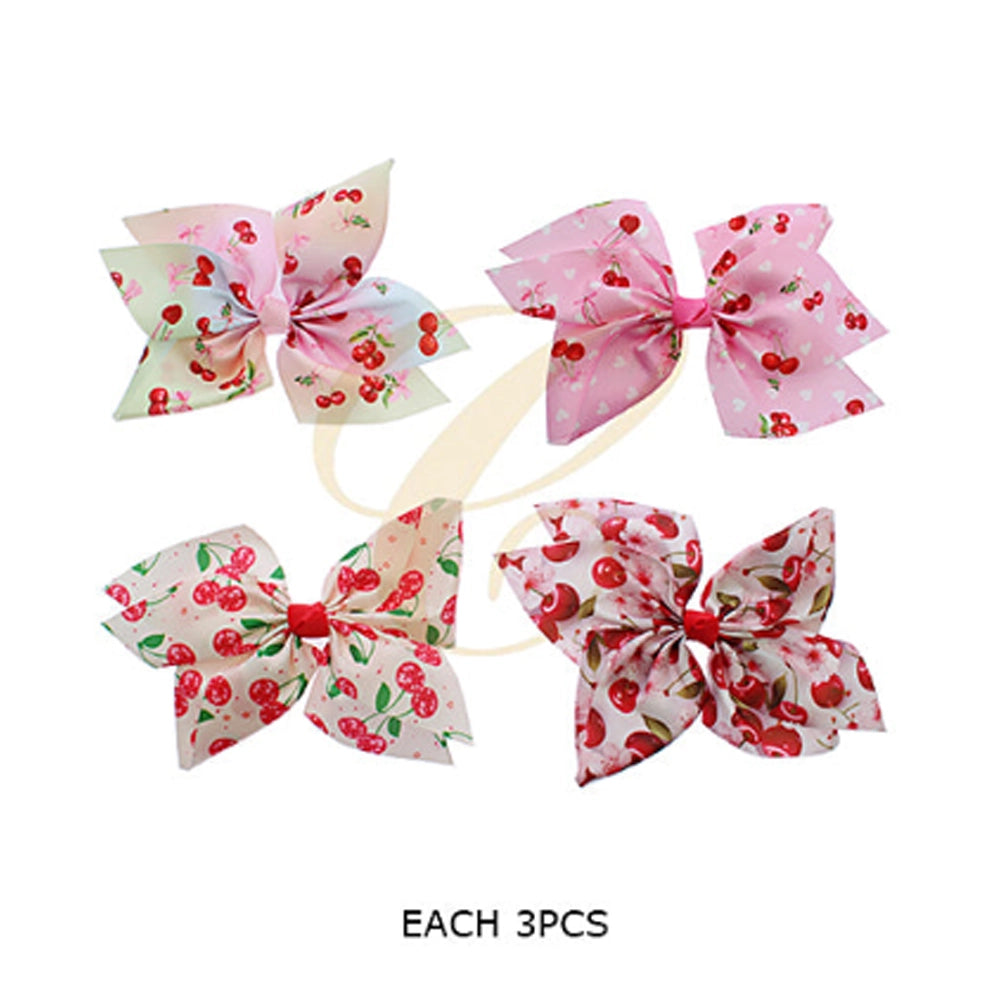 Giant 20cm Deluxe Pink Cherry Hair Bow