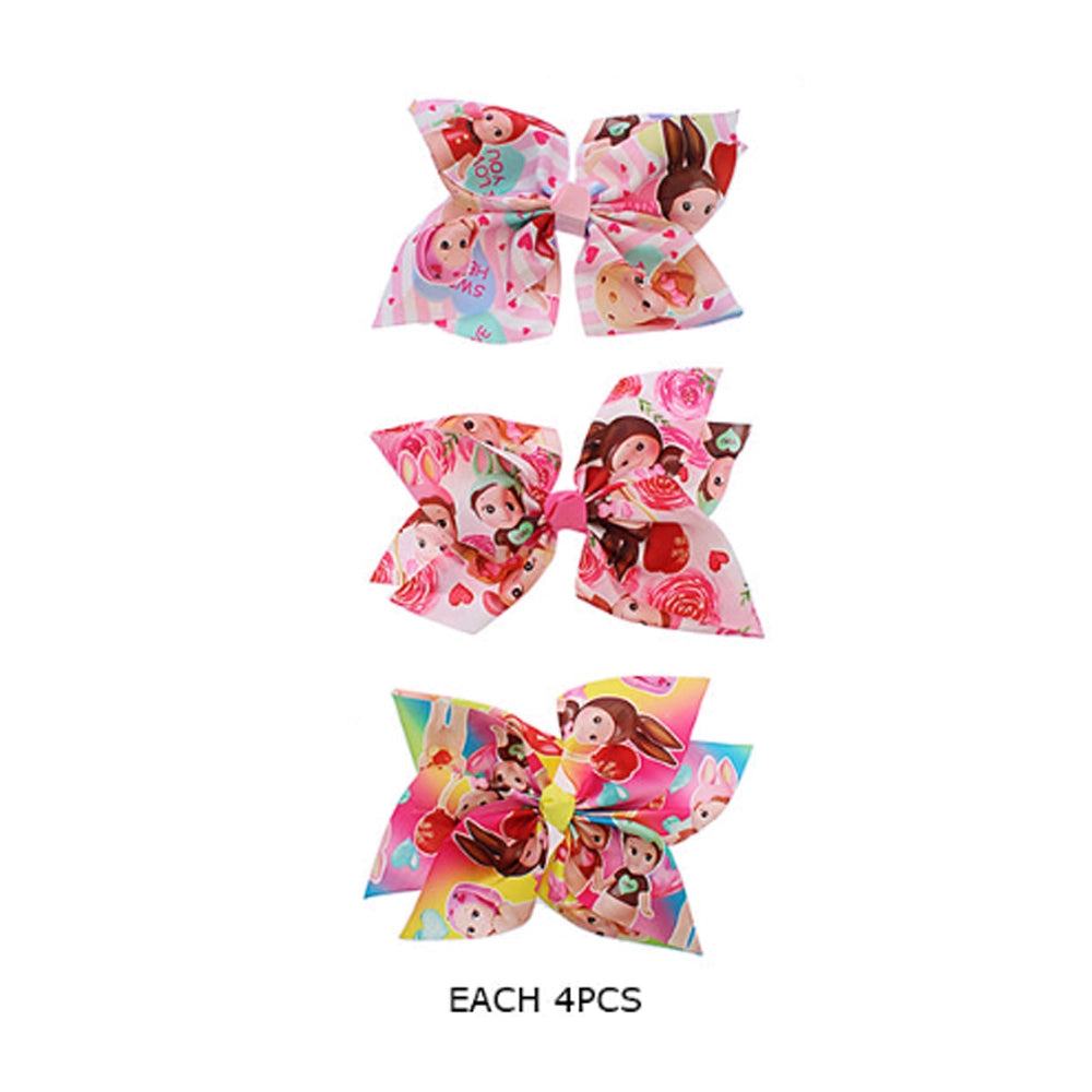 Adorable Easter Bunny & Doll Bow Clip Set