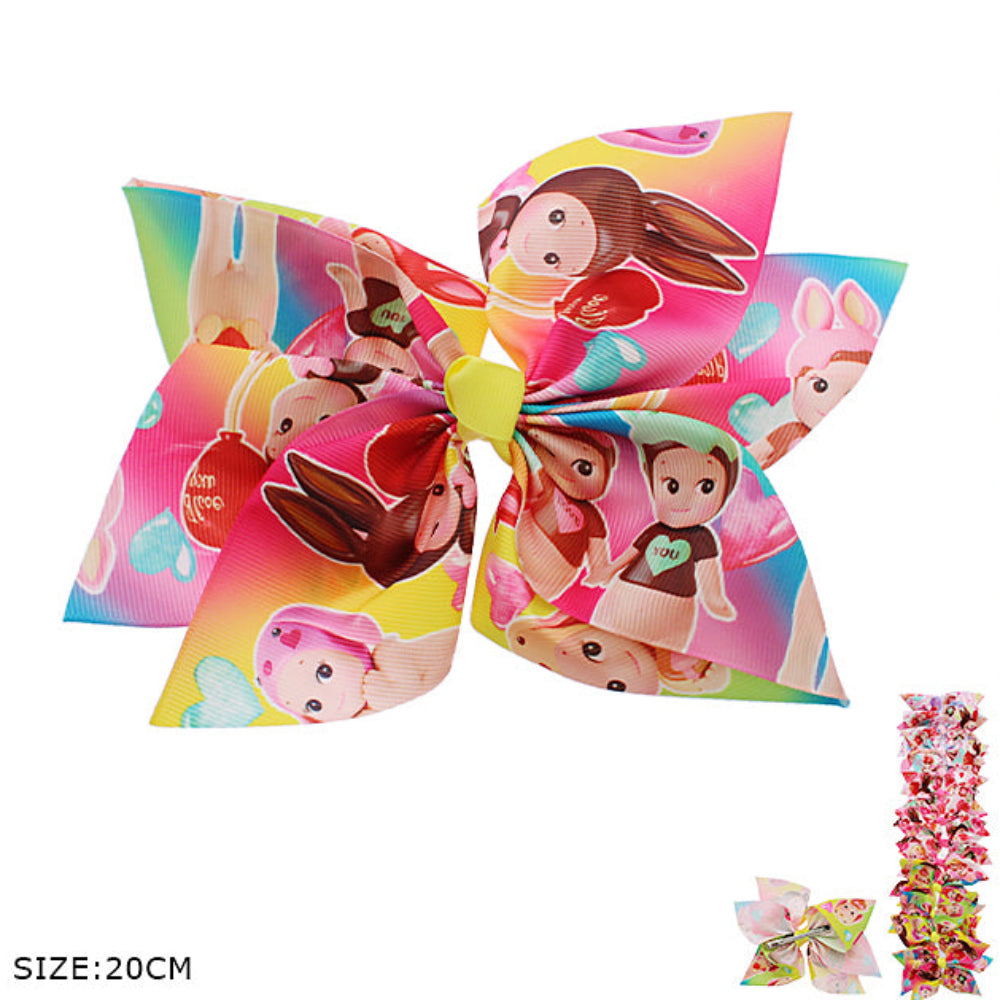 Adorable Easter Bunny & Doll Bow Clip Set