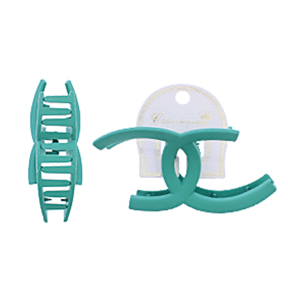 Turquoise Interlocking “C” Hair Claw Clip – 11cm