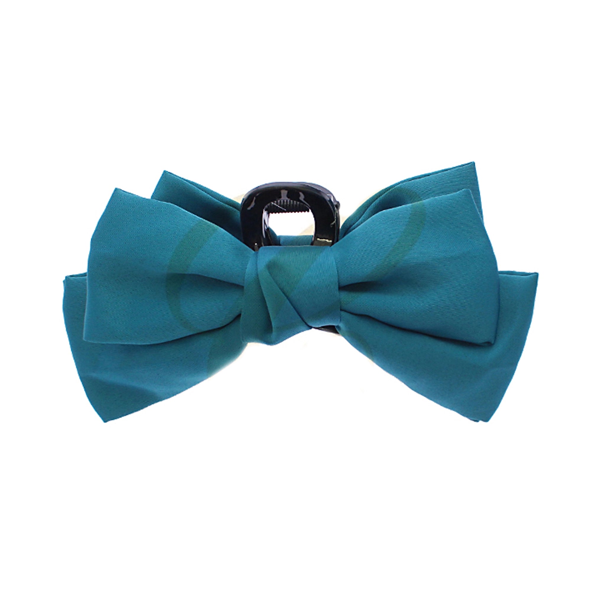 Oversized Teal Fabric Claw Clip for Ultimate Glamour