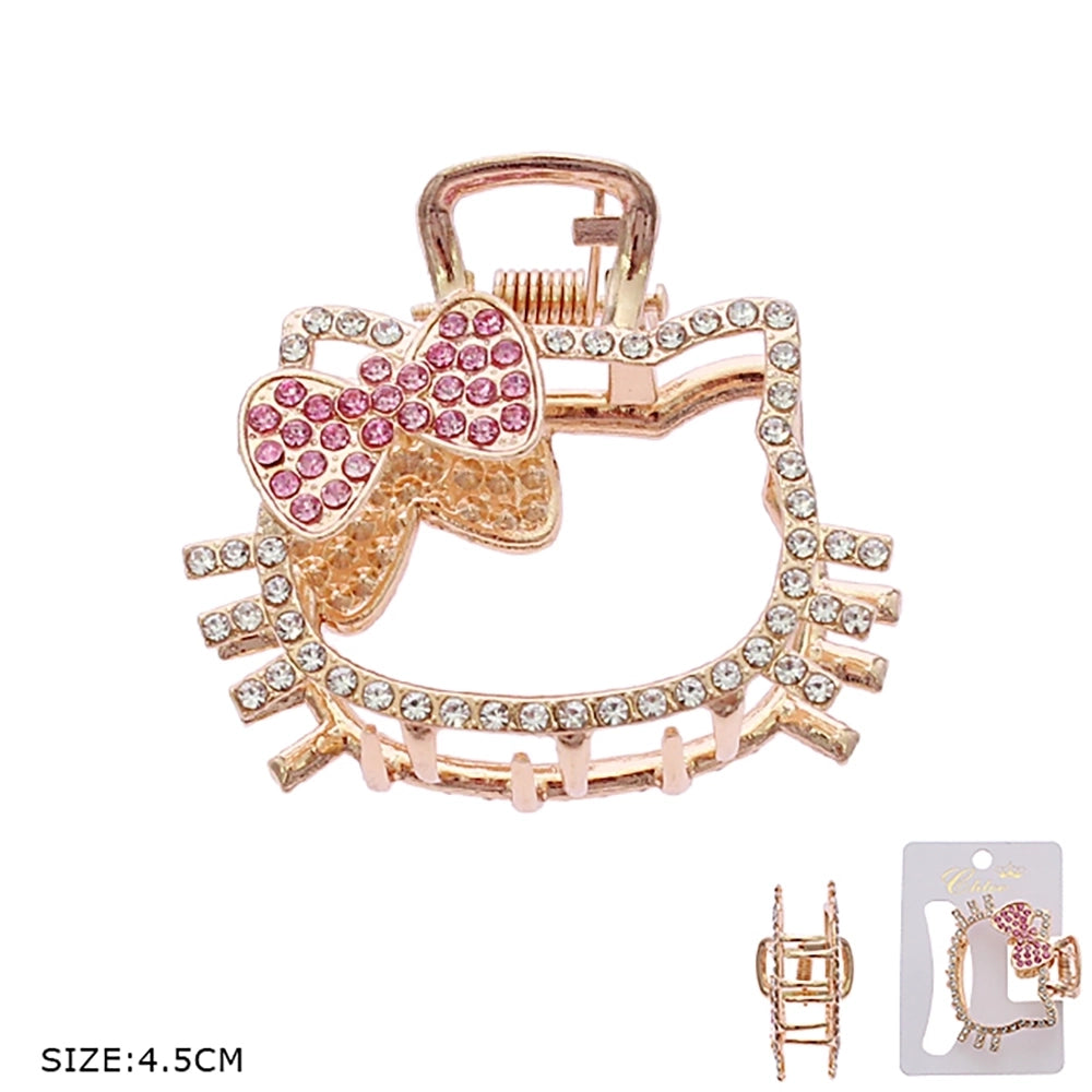 Sparkling Crystal Cartoon Cat Hair Claw (RCP-0598R3)