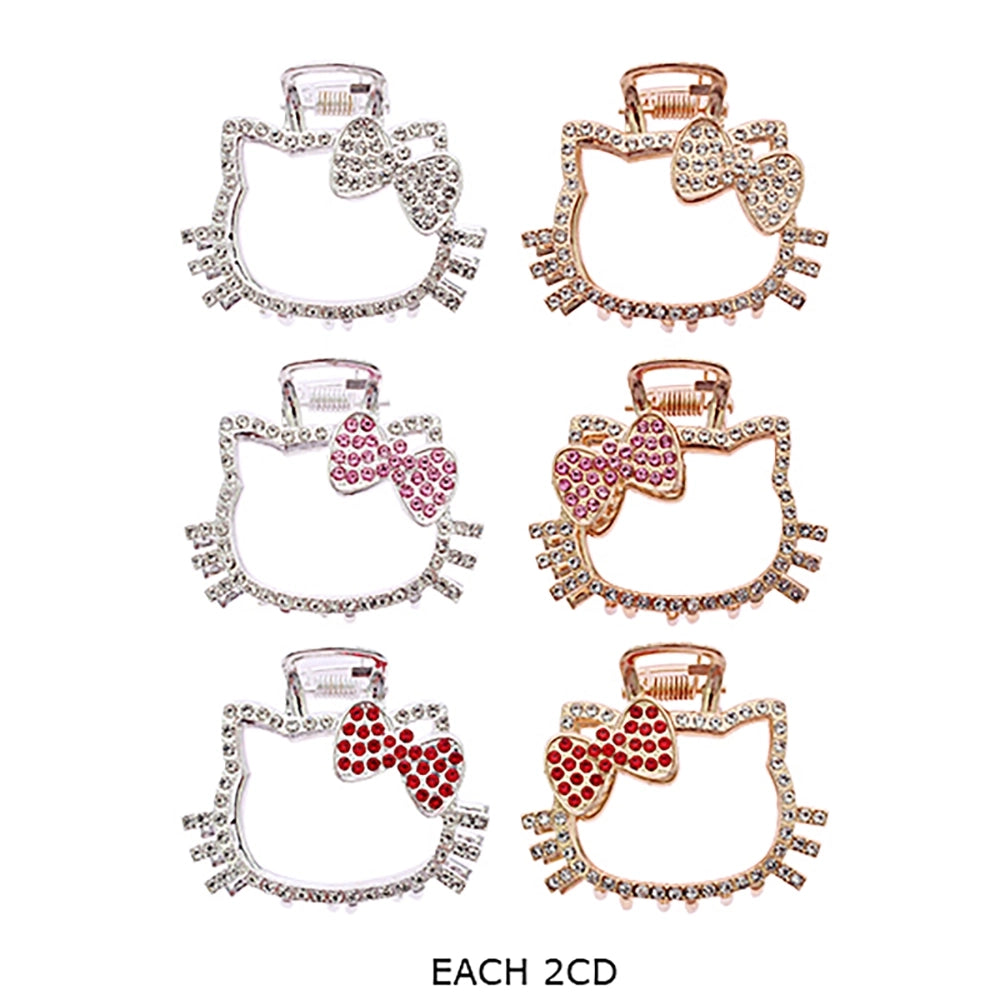 Sparkling Crystal Cartoon Cat Hair Claw (RCP-0598R3)