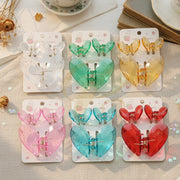 3-Piece Translucent Heart Hair Claw Clip Set – Y2K Aesthetic Hair Accessories RCP-0602R