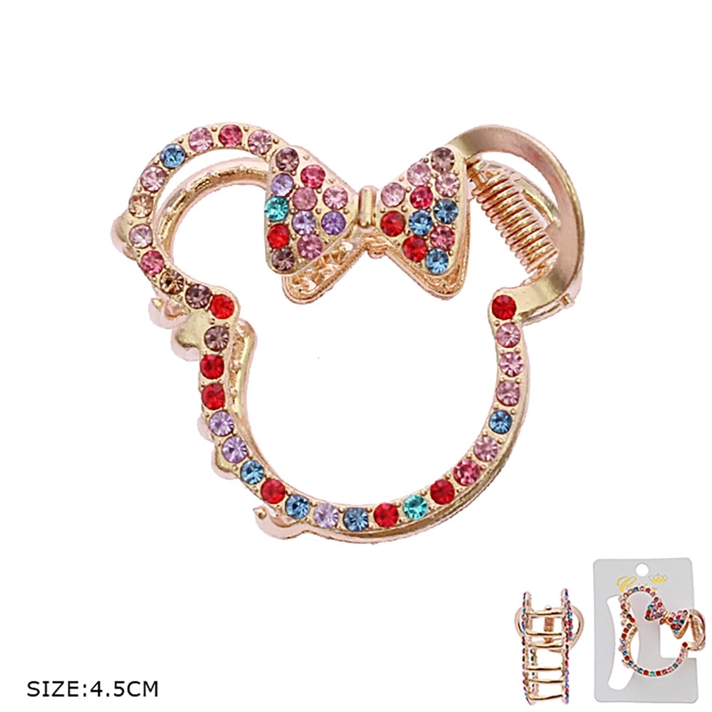 Sparkling Crystal Bow Icon Hair Claw Clip - Elegant Rhinestone Hair Accessory (RCP-0682R6)