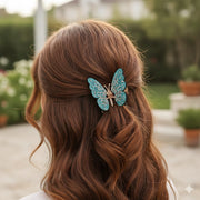 Sparkling Crystal Butterfly Hair Clip – 5cm Rhinestone Moving Wing Hair Accessory for Women & Girls (RCP-0732R)