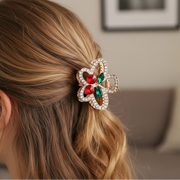 Gilded Cherry Blossom Mini Claw Clip - 4.5cm Small claw