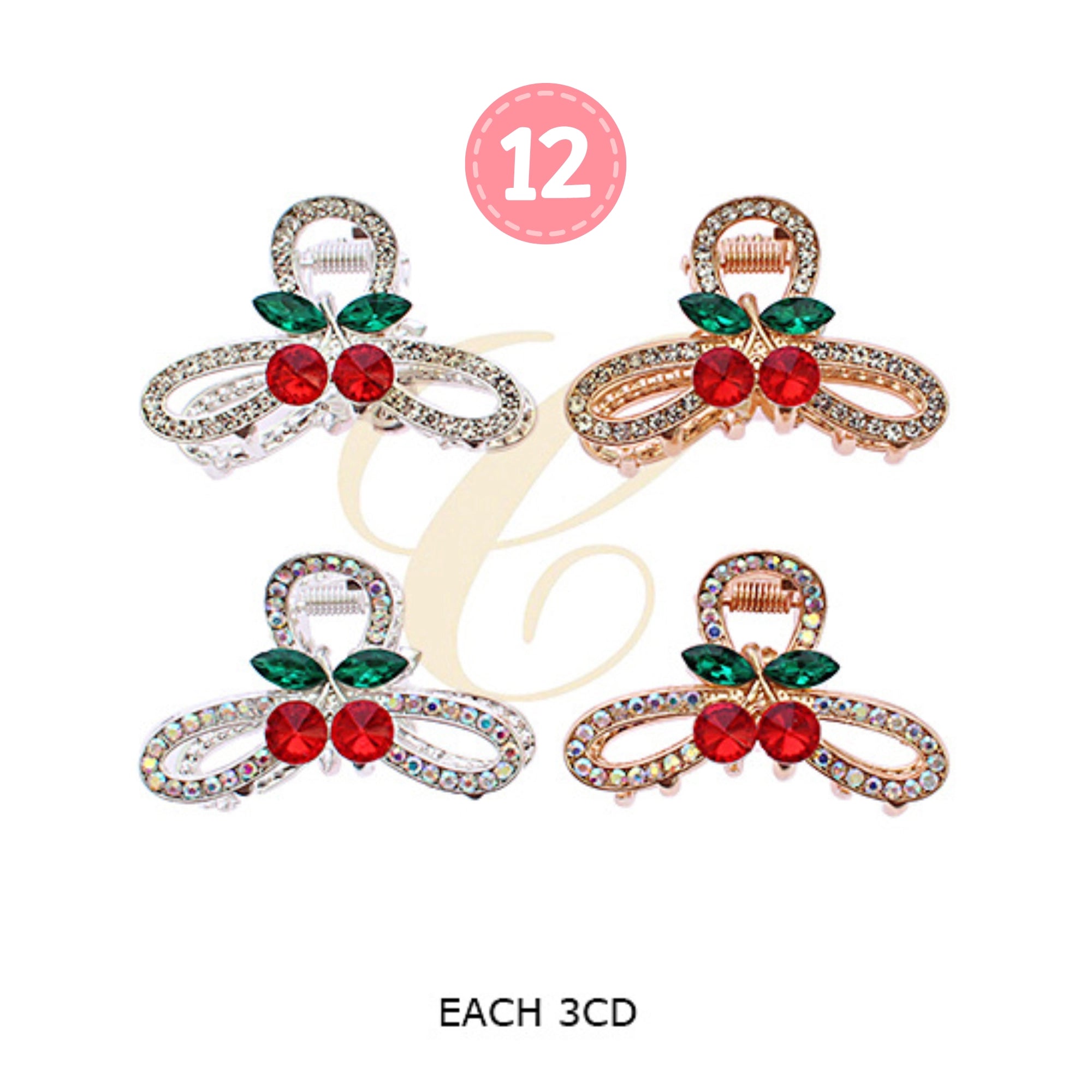 Butterfly Rhinestone Hair Clip – Elegant Crystal Claw Clip for Women