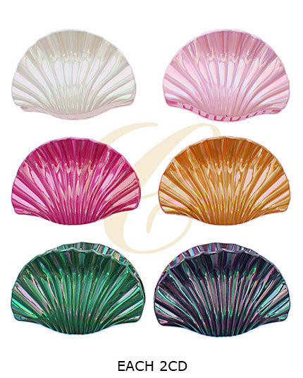 Iridescent Shell Hair Claw Clip – Large Strong Grip Clip for Thick or Long Hair, Stylish Pearl Finish