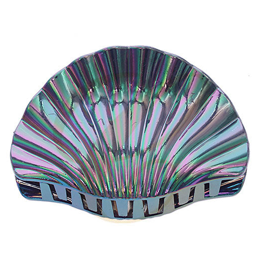 Iridescent Shell Hair Claw Clip – Large Strong Grip Clip for Thick or Long Hair, Stylish Pearl Finish