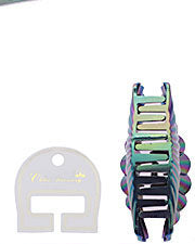 Iridescent Shell Hair Claw Clip – Large Strong Grip Clip for Thick or Long Hair, Stylish Pearl Finish