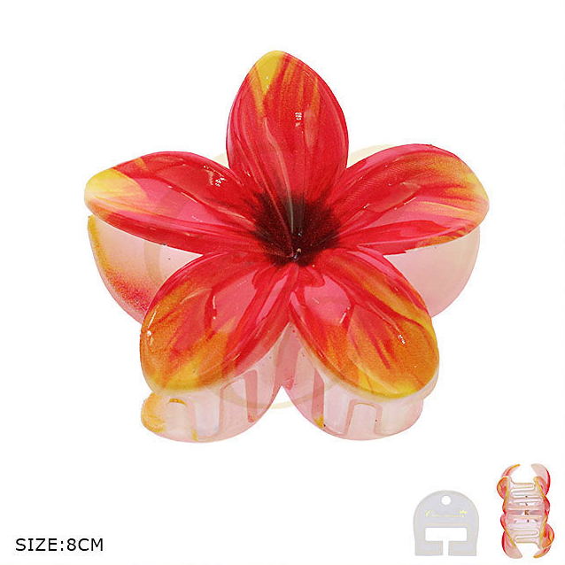 Vibrant "Tropical Bloom" Flower Claw Clips - 8cm Claw