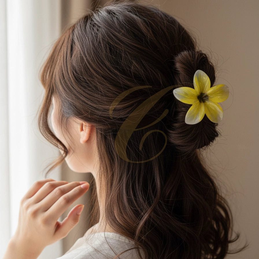 Vibrant "Tropical Bloom" Flower Claw Clips - 8cm Claw