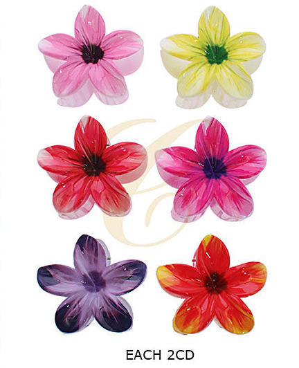Vibrant "Tropical Bloom" Flower Claw Clips - 8cm Claw