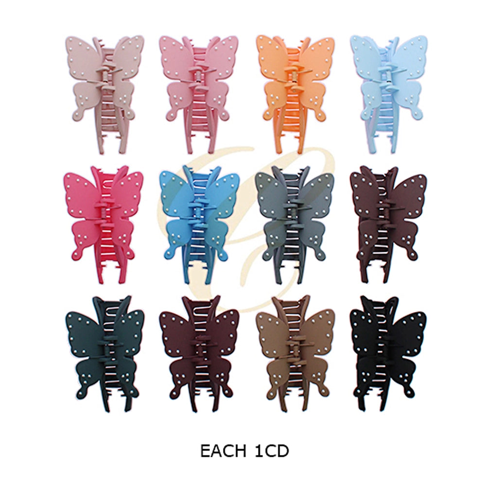 Matte Butterfly Pearl Claw Clip - 11.5cm