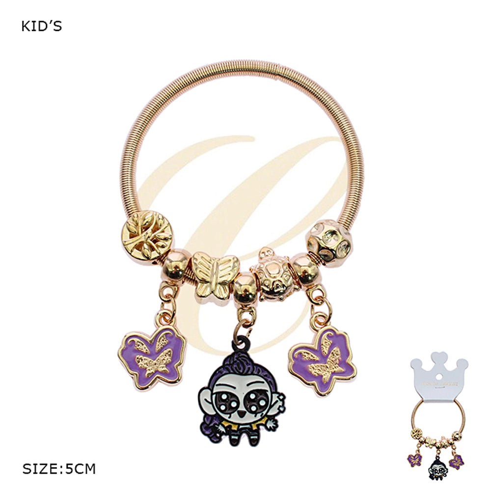 Kids' Adjustable Coil Charm Bracelet - Butterfly & Character Theme