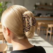 Leopard Print Hair Claw Clip – Large Strong Grip Matte Clip for Thick or Long Hair