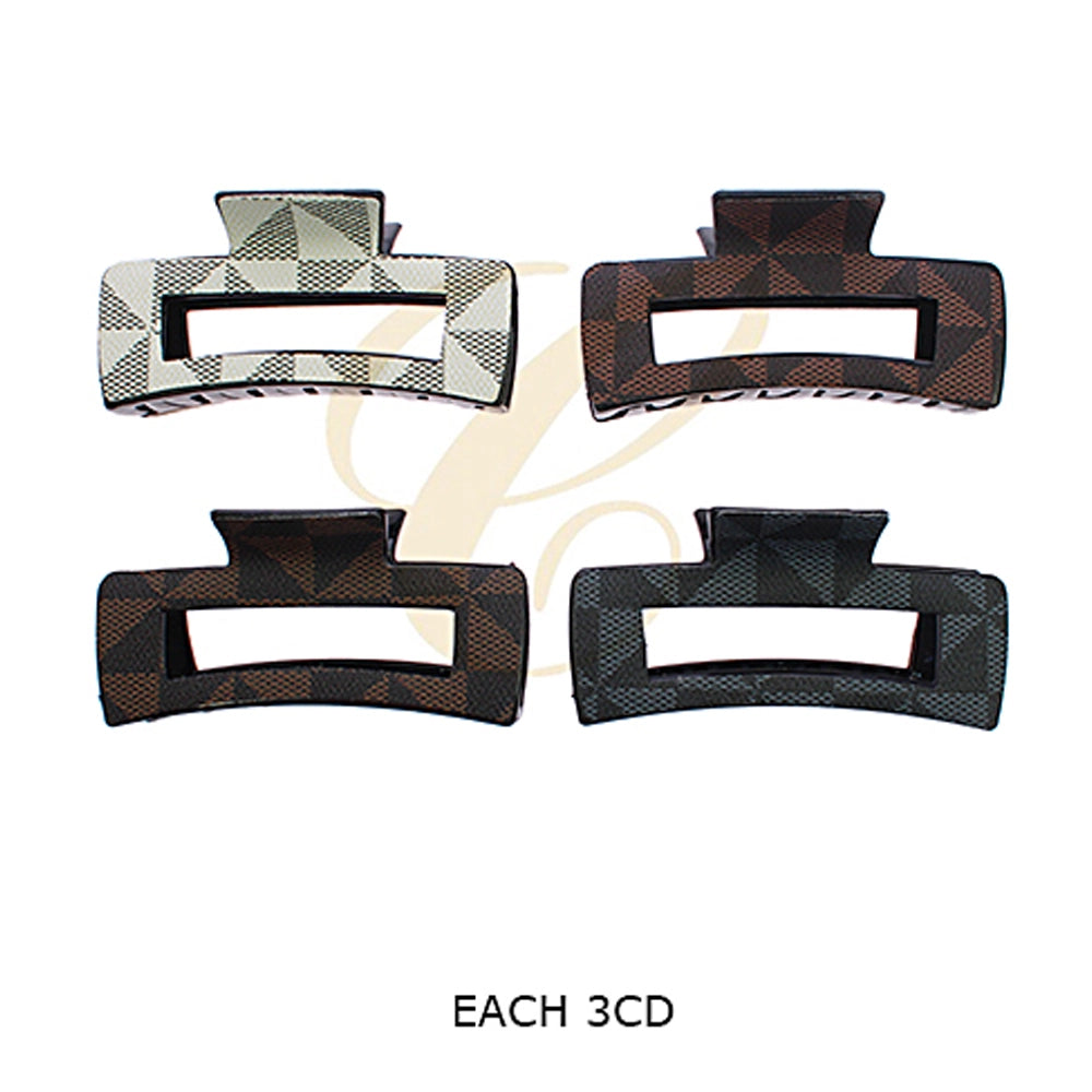Large Rectangular Geometric Hair Claw Clip (RCP-0818R)