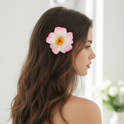 10cm Tropical Hibiscus Flower Hair Clips - 6 Color Assorted Hawaiian Foam Floral Accessories for Luau, Beach Weddings, and Summer Parties (RCP-0828R6)