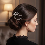 Sparkling Royal Feline Crystal Hair Combs 12pc (RCP-0831S)