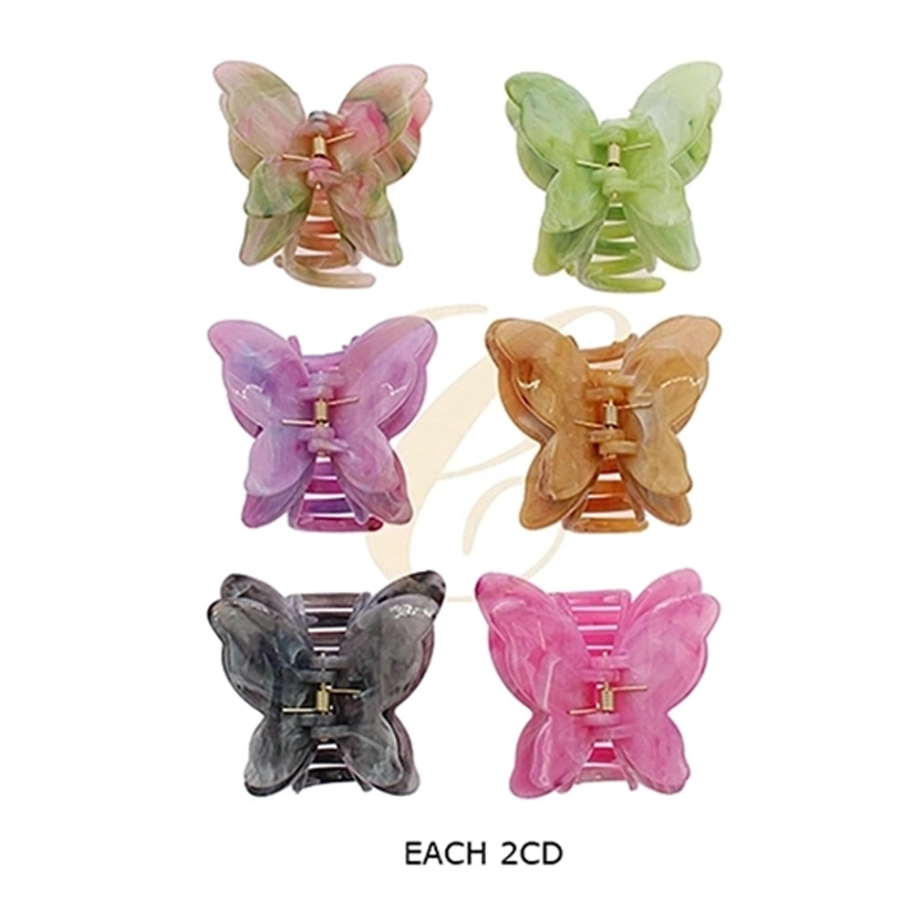 7cm Elegant Acetate Butterfly Hair Claw Clip – Marble Pattern Jaw Clips for Thick & Thin Hair (RCP-0975R)