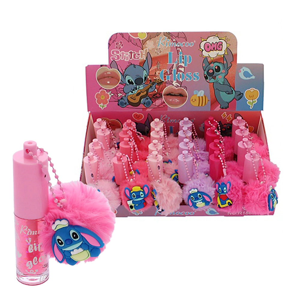 Rimocoo Little Monster Lip Gloss with Keychain Puff (R1863)