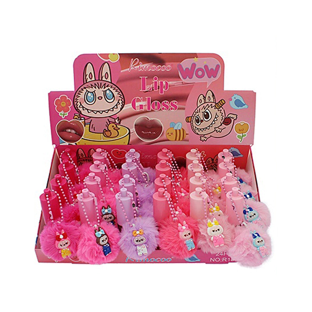 Rimocoo Little Monster Lip Gloss with Keychain Puff (R1864)