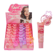 Jollylady 2-in-1 Magic Lip Gloss & Solid Lip Balm Set with keychain (RCS-0735)