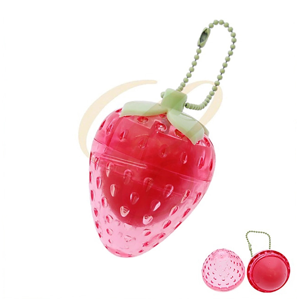 Strawberry Scented Lip Balm Keychain – Moisturizing Fruit-Shaped Lip Care (RCS-0762)