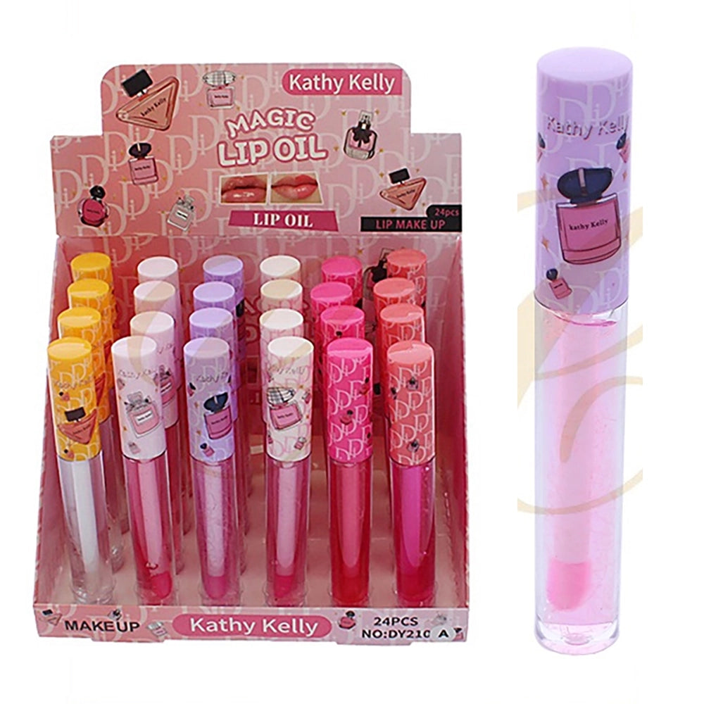 Kathy Kelly Magic Lip Oil – Moisturizing Color-Changing Lip Gloss Display Set (24-Piece) (RCS-0765)