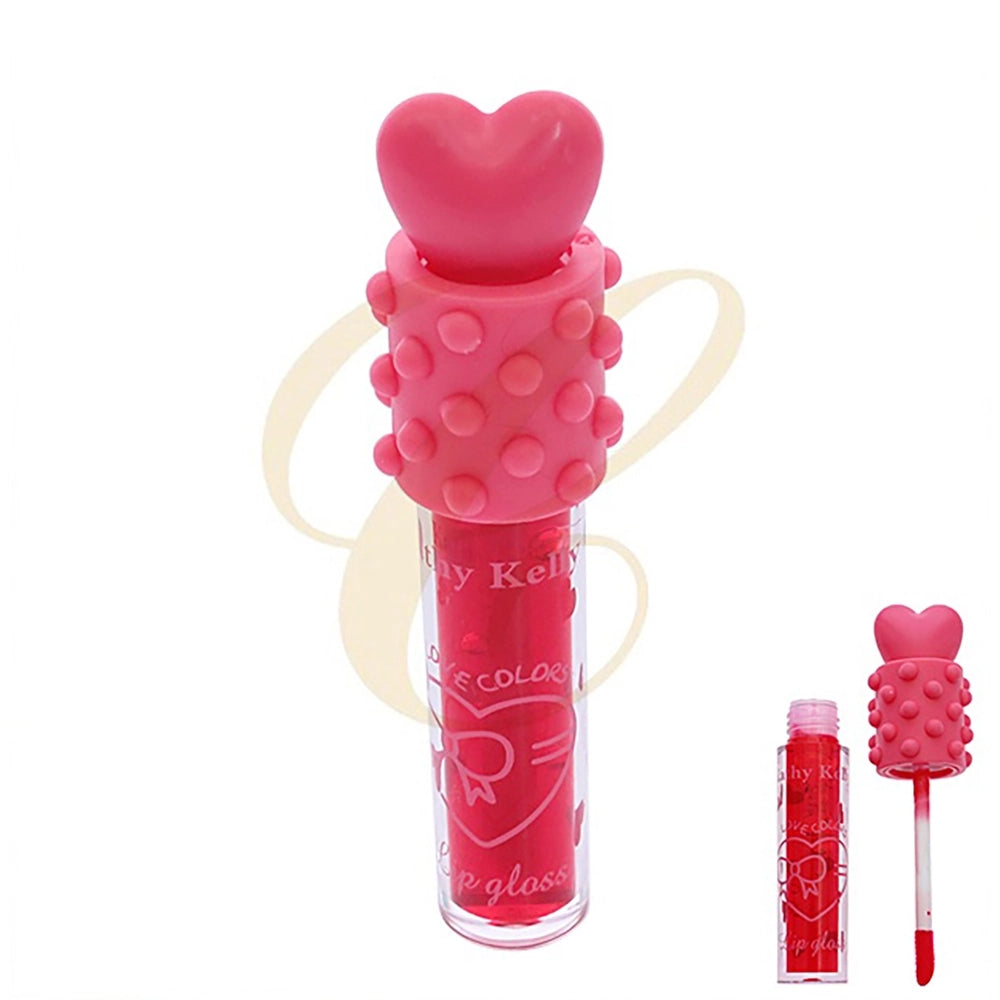 Kathy Kelly Magic Sweet Heart Lip Oil High-Shine Lip Gloss with Heart Cap (RCS-0767)